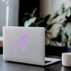 (2 Pcs Lavender Purple 3.8'' x 4.9'') - No Background - Waterproof of Scream Ghost Face Sticker Decal for Laptops, Water Bottles, Cars, Trucks, Wall Ideal Gift - 925VER1K15021LA view 3