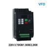 1Pcs 220V 2.2KW 1HP Mini VFD Variable Frequency Drive Converter for Single-Phase Capacitor Motor Speed Control Frequency Inverter(220V 1.5kw 2HP) view 3