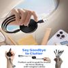 100W Retractable Multi Charging Cable, 3 in 1 Charging Cord with USB-C/Lightning/Micro USB Retractable Charger, PD 5A Fast Charging Cable for Multiple Devices iPhone iPad Galaxy Tablet Mac (3.6ft) view 2