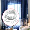 3m White Expanding Wire Cord Cable w/ 4 Hooks & 4 Eyes for Light Weight Curtain b view 3