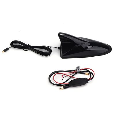 Keenso 12V Car Fin Antenna, Magnetic Silicone splashproof AM FM Roof Mast, Better Signal Reception for, Black