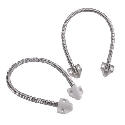 MAGICLULU 2pcs Access Wire Protector: Armored Flexible Door Loop Cord with Stainless Steel Exposed Mount Sleeve and Gooseneck for Video Line Door Lock Access Control Systems