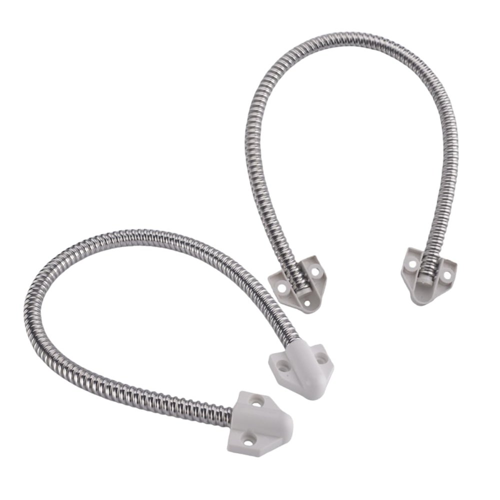 MAGICLULU 2pcs Access Wire Protector: Armored Flexible Door Loop Cord with Stainless Steel Exposed Mount Sleeve and Gooseneck for Video Line Door Lock Access Control Systems