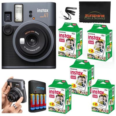 Fujifilm Instax Mini 41 Instant Film Camera... (Camera + 5 Twin Pack)