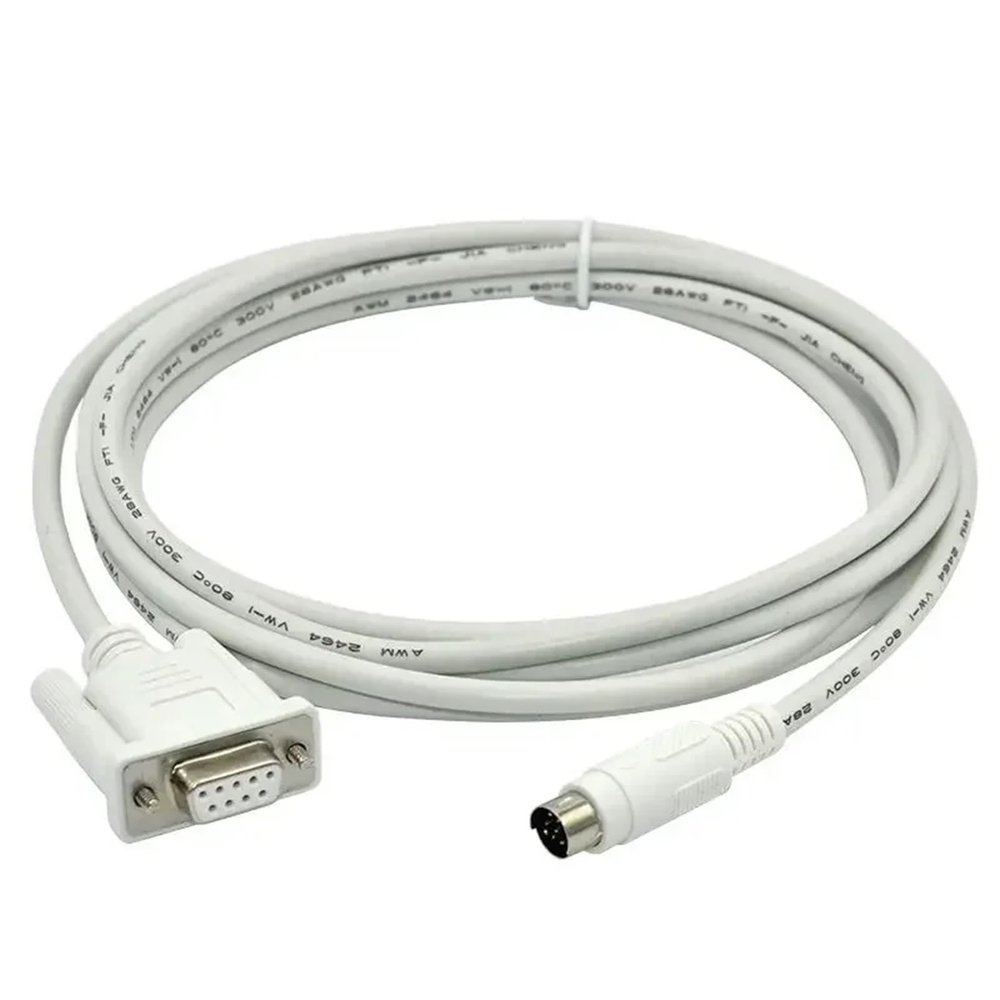 ATUUKOPC OP320-FX for MD204L OP320 OP320-A TG TH Touch Panel HMI Connect FX Series PLC Programming Cable MD204-FX(White Colour,2M)