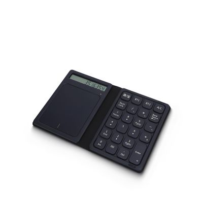 LICAEVEY 23 Keys Bluetooth Number Pad with Touchpad and Calculator 3-in-1 Foldable Ultra Thin Wireless Numeric Keypad for Laptop Tablet PC Includes PU Leather Case