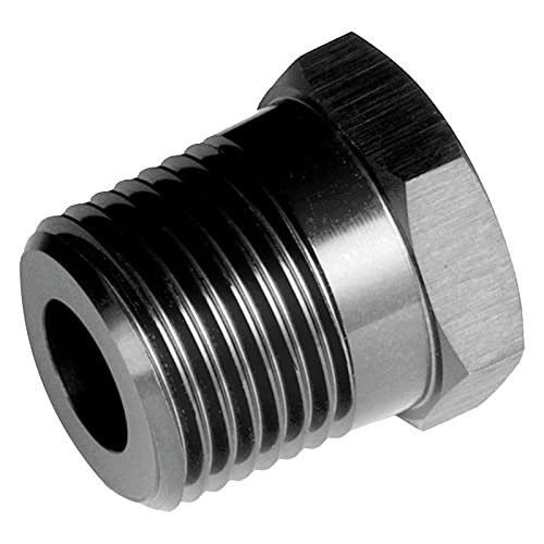 08AN NPT Male to 02 NPT Female Reducer - Black