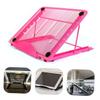 OKUMEYR Folding Laptop Stand Portable Cooling Base for Desktop Use Lightweight Pink Notebook Bracket Support Ergonomic Height and Angle view 1