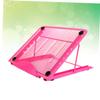 OKUMEYR Folding Laptop Stand Portable Cooling Base for Desktop Use Lightweight Pink Notebook Bracket Support Ergonomic Height and Angle view 2