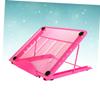 OKUMEYR Folding Laptop Stand Portable Cooling Base for Desktop Use Lightweight Pink Notebook Bracket Support Ergonomic Height and Angle view 3