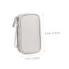 LABRIMP Large Gray Electronics Organizer Bag for Travel Polyester Storage Pouch for USB Cables Earphones and Accessories Multipurpose Tech Case for Business and Leisure view 2