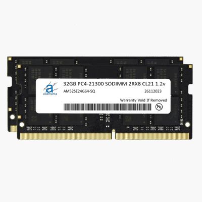 Adamanta 64GB (2x32GB) Compatible for Dell OptiPlex 3080 MFF Desktop DDR4 2666MHz PC4-21300 SODIMM 2Rx8 CL19 1.2v PC Computer Memory Module Upgrade RAM