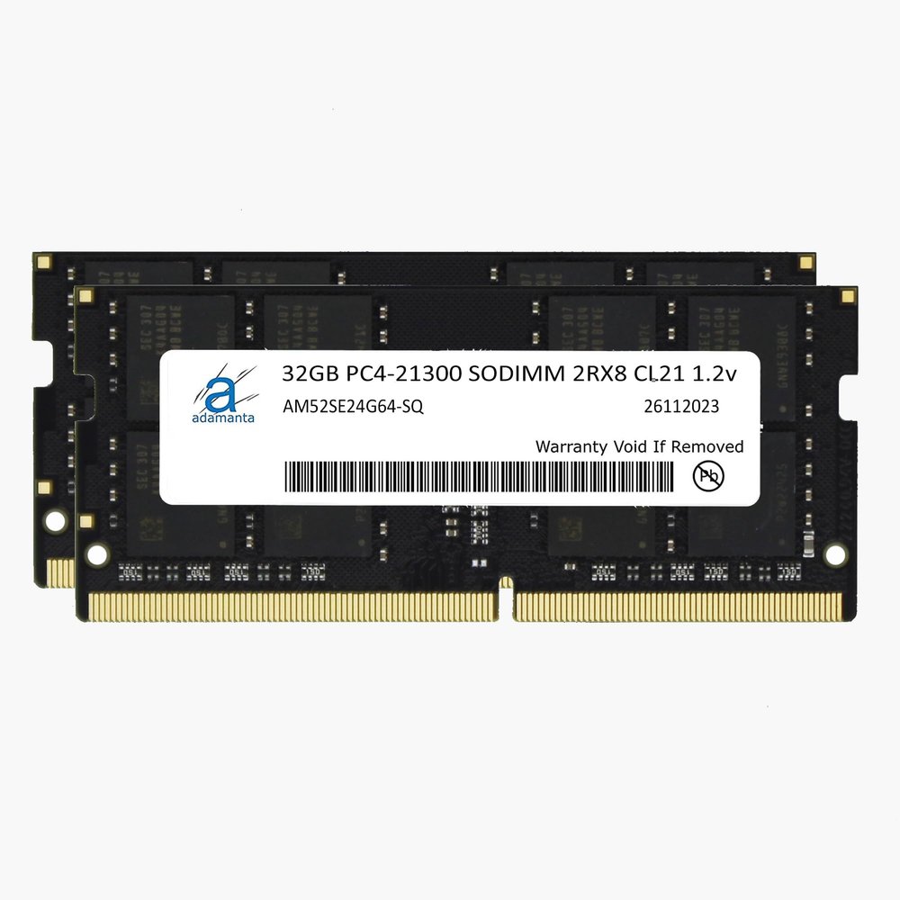 Adamanta 64GB (2x32GB) Compatible for Dell OptiPlex 3080 MFF Desktop DDR4 2666MHz PC4-21300 SODIMM 2Rx8 CL19 1.2v PC Computer Memory Module Upgrade RAM