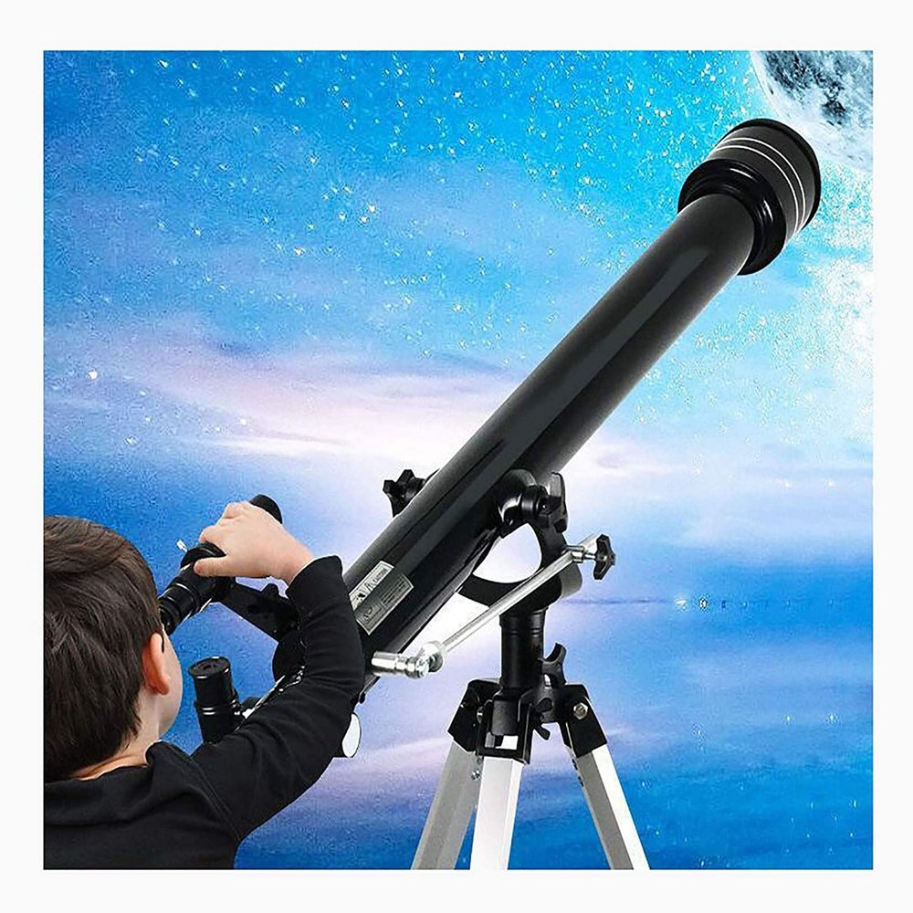 Astronomical Telescope,Kid 60mm Astronomical Refractor Telescopes,Profession Stargazing Telescope Beginners,Eyepiece Sr4/h12.5/h20