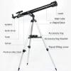 Astronomical Telescope,Kid 60mm Astronomical Refractor Telescopes,Profession Stargazing Telescope Beginners,Eyepiece Sr4/h12.5/h20 view 4