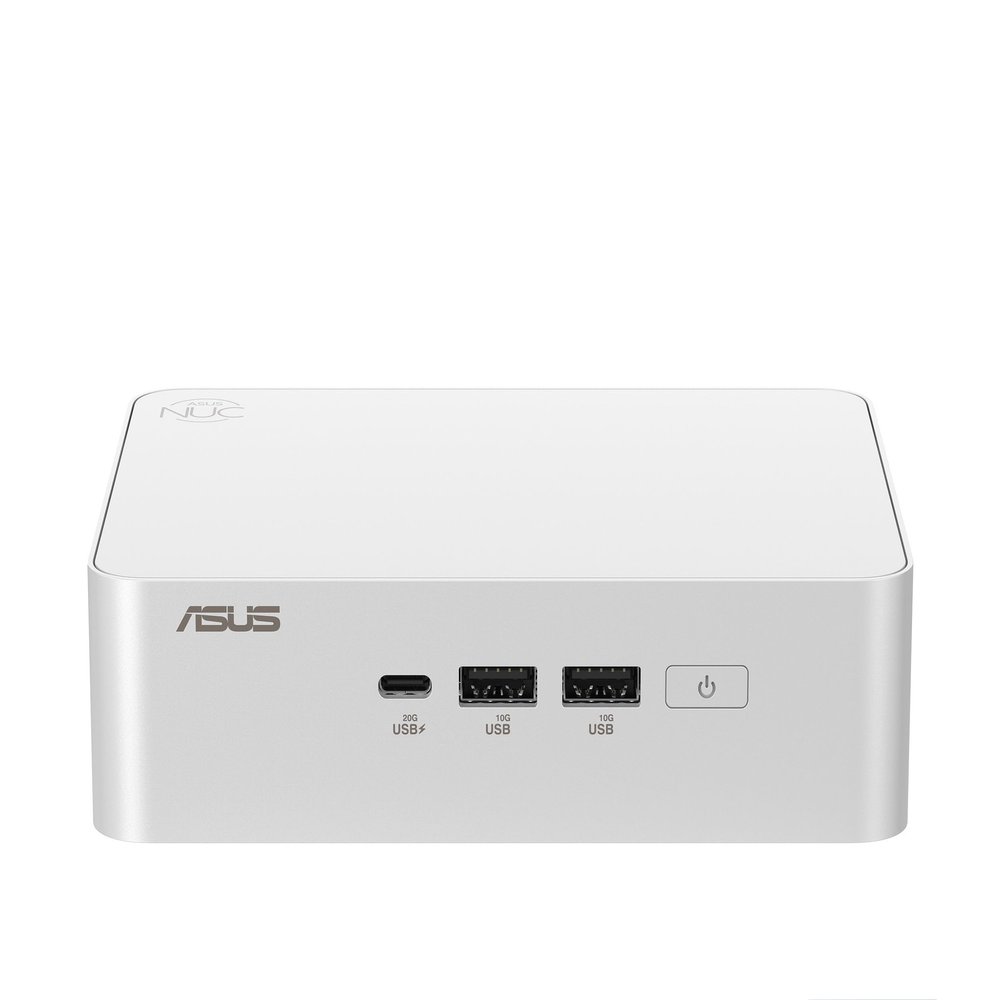 ASUS NUC 15 Pro+ Full System Mini PC with Intel Series 2 Core Ultra 5 225H, 16GB DDR5 RAM, 512GB SSD, Thunderbolt 4, Wi-Fi 7, Bluetooth 5.4, Win 11 Home, Toolless Silver Aluminum Chassis, VESA Mount