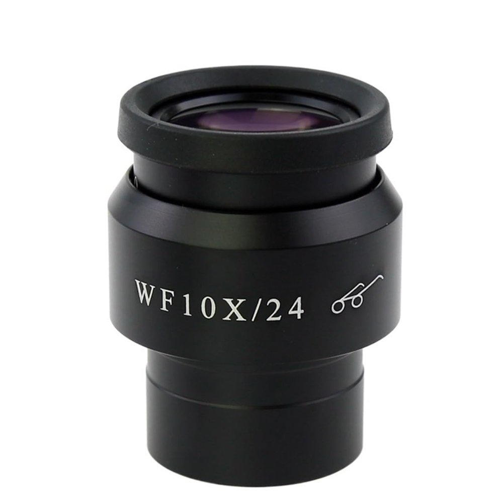 Lab Microscope Accessories 1PCS WF10X Stereo Microscope Eyepiece 10X High Eye Point Eyepiece Large Mounting Size 30MM(WF10X-24mm)