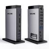 WAVLINK DisplayLink Docking Station 3 Monitors with 130WPD Power Adapter, USB C Laptop Dock for M1/M2/M3/M4/Mac and Windows, Thunderbolt 4/3 view 1