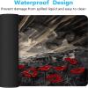 Mouse Pad Poppy Gaming Mouse Pad 31.5 in x 11.8 in, Computer Desk Mat Red Keyboard Mat with Stitched Edges Waterproof Anti-Slip Rubber Base Smooth Surface for Home Office Accessories, Gifts 5-1 view 4