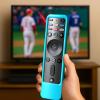 2PACK Case Cover for VIZIO XRT260 Smart TV Remote Control Silicone Skin Sleeve with Lanyard Glow in The Dark Purple Blue view 4