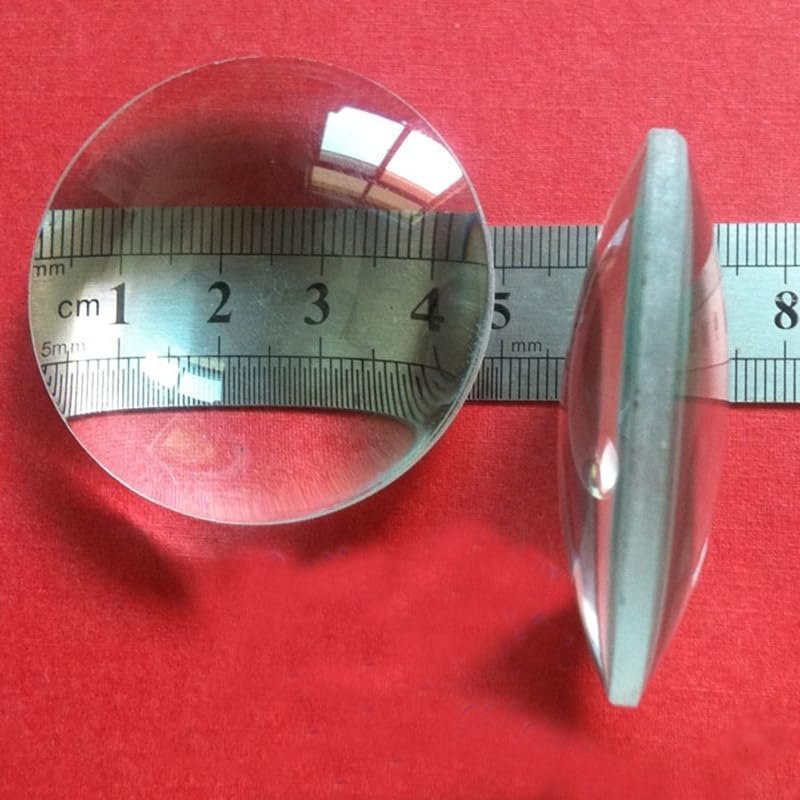 50mm Double Convex Lens - Optical Glass Magnifying Glass for Optics Projects | Biconvex Condensing Lens | 1Pc