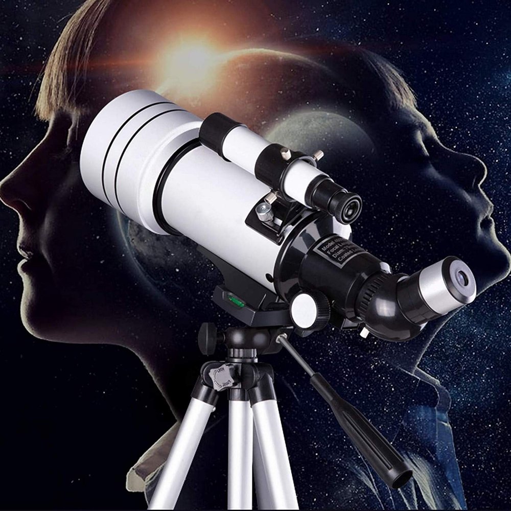 500mm Focal Length Mount Astronomical Refracting Telescope,70mm Refractor Telescope with Tripod & Finder Scope,HD Low Light Night