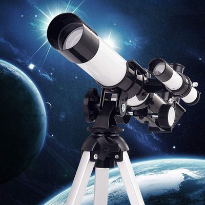 400mm Focal Length AZ Mount Astronomical Refracting Telescope,Multi-Coated Optics and BaK-4 Prisms,Low Light Night Vision,with Tri