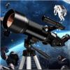 Astronomical Telescope,telescopes for Astronomy Beginners,Kids Telescope,70mm Aperture 400mm AZ Mount Refractor Telescope,The (Col view 1