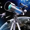 70mm Aperture 400mm AZ Mount Astronomy Telescope,Refractor Telescope for Kids Adults and Beginners,PortableTelescope, with Carry B view 1