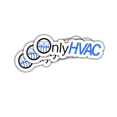 3Pcs Only HVAC Sticker Blue Collar OnlyHVAC Stickers Gift for Workers