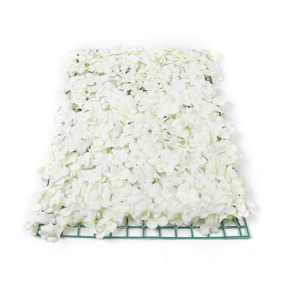 10PCS Artificial Flower Hydrangea Background Wall Decoration, 2416 Inches Silk Fabric Flower Wall Panels, Banquet Wedding Background Decoration