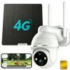 ZUMIMALL 4G LTE Cellular Security Camera, No WiFi Outdoor Camera Wireless, Solar Powered Off Grid Cameras, 360 Live View, 2K Color Night Vision, PIR Motion Sensor, 2 Way Talk, Built in SIM Card view 1