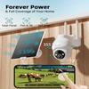 ZUMIMALL 4G LTE Cellular Security Camera, No WiFi Outdoor Camera Wireless, Solar Powered Off Grid Cameras, 360 Live View, 2K Color Night Vision, PIR Motion Sensor, 2 Way Talk, Built in SIM Card view 3