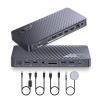AV Access iDock P10 KVM Docking Station Dual Monitor for Laptop & Desktop, KVM Switch 2 Monitors 2 Computers with Ethernet, EDID, 4K@60Hz Dual HDMI Display, 4xUSB-A, 1xUSB-C, Power Supply for Laptop view 1