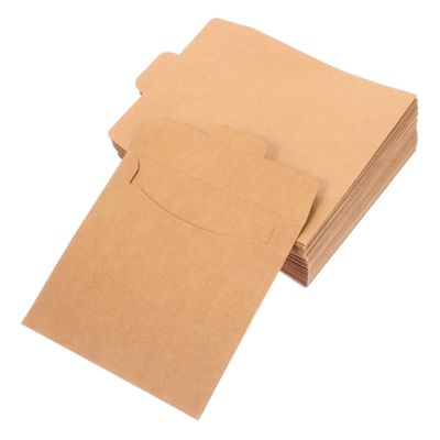 HAPINARY 50Pcs Vintage Kraft Paper CD Sleeve Storage Envelopes for Dvds Card Holder DIY Packaging for Weddings and Special Occasions Versatile Use for and Greeting