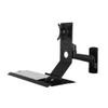 DINBOZ26X Listed TV Mount Single Arm with Regular Keyboard Tray Foldable 90 Black Single Screen Stand Motion TV Bracket view 1