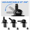 BLUEWING Aluminum Alloy Antenna Mount Wahoo 38 with 0-90 Adjustable Angle Roof Top Antenna Mount Base for Fishing Boat, Black view 2