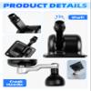 BLUEWING Aluminum Alloy Antenna Mount Wahoo 38 with 0-90 Adjustable Angle Roof Top Antenna Mount Base for Fishing Boat, Black view 3