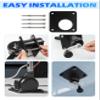 BLUEWING Aluminum Alloy Antenna Mount Wahoo 38 with 0-90 Adjustable Angle Roof Top Antenna Mount Base for Fishing Boat, Black view 4