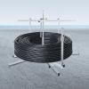 Pipe Reel Dispenser - 440lbs Heavy Duty Underfloor Heating Winder, Adjustable 7-25in Diameter for 1968FT PEX/PERT Pipes, Coils Cables Wires, Pex Uncoiler view 3