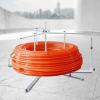 Pipe Reel Dispenser - 440lbs Heavy Duty Underfloor Heating Winder, Adjustable 7-25in Diameter for 1968FT PEX/PERT Pipes, Coils Cables Wires, Pex Uncoiler view 4