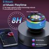 Bluetooth Shower Speaker, IP7 Waterproof Portable Bluetooth 5.3 Speakers with Suction Cup, Mini Wireless Speaker with RGB Lights Time Display, Loud Stereo Sound for Bathroom Beach Outdoor Party, Blue view 2