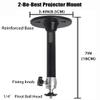 2-Be-Best Mini Projector Ceiling Mount 360 Adjustable Projector Wall Mount Length 7in / 18cm Projectors Mounts Black view 2