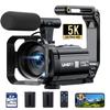 5K Camcorder Video Camera 56MP 16X Dual Lens Vlogging Camera for YouTube with WiFi & Night Vision, 3" 270 Touch Screen Cam corder - Includes 64GB SD Card, 2 Batteries, Tripod, Mic, Remote, Lens Hood view 1