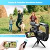 5K Camcorder Video Camera 56MP 16X Dual Lens Vlogging Camera for YouTube with WiFi & Night Vision, 3" 270 Touch Screen Cam corder - Includes 64GB SD Card, 2 Batteries, Tripod, Mic, Remote, Lens Hood view 3