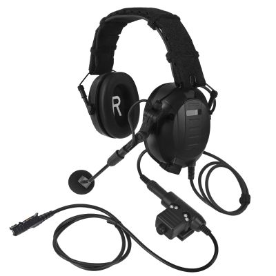 AC-536 ANR Pro-Comms Electronic Hearing Protector Walkie Talkie PTT Headphone,Earmuffs Noise-Canceling Boom Microphone Radio Headset,Noise Reduction Rating NRR 26dB (pins for motorola xpr3300e)