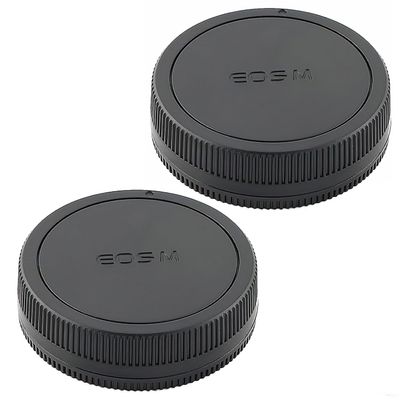 [2-Pack] EF-M Mount Body Cap and Rear Lens Cap Set Compatible for Canon EOS M200 M100 M50 M50 Mark II M10 M5 M6 M6 Mark II M3 M2 M and More Canon EF-M Mount Mirrorless Camera and Lens
