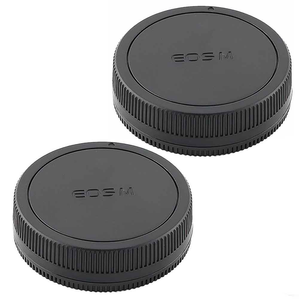 [2-Pack] EF-M Mount Body Cap and Rear Lens Cap Set Compatible for Canon EOS M200 M100 M50 M50 Mark II M10 M5 M6 M6 Mark II M3 M2 M and More Canon EF-M Mount Mirrorless Camera and Lens
