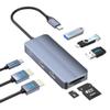 Docking Station Dual Monitor for Dell/HP/Lenovo Laptop, Dual HDMI Adapter for 2 Monitors, 8 in 1 USB C Docking Station with HD/USB/PD/SD/TF, HDMI Splitter for Dual Monitors Extended Display view 1