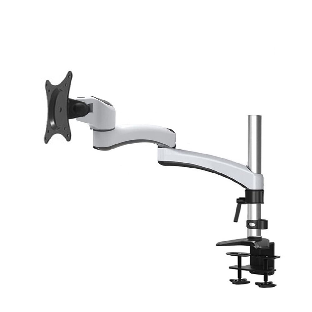 ADBWEKKF DL-GM112 Aluminum 10"-27" 5-16kg 360 Rotate Dual Arm Clamp Grommet Heavy Monitor Desktop Stand LCD Mount PC Bracket Full Motion(Clamp Instal Base)